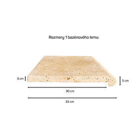 Bazénový lem s nosom travertín ATR 22