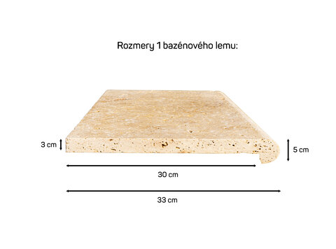 Bazénový lem s nosom travertín ATR 22