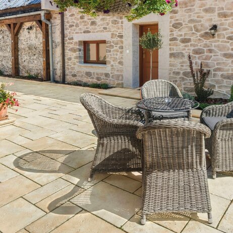 Betónová Platňa BRADSTONE Travero 40/20/3,3-3,7 cm béžová melírovaná