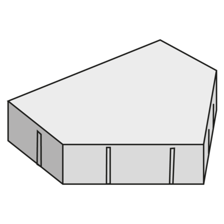 Dlažba H-E-X City 12 cm trýskano-kartáčovaná sivá priečna polovička