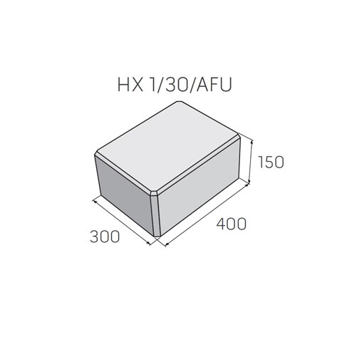 SIMPLE BLOCK tvarovka plná stĺpiková HX 1/30/AFU hladký bielosivý