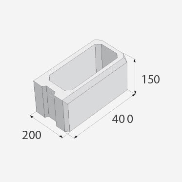 SIMPLE BLOCK tvarovka ukončujúca celá HX 2/20/AF hladký tehlový