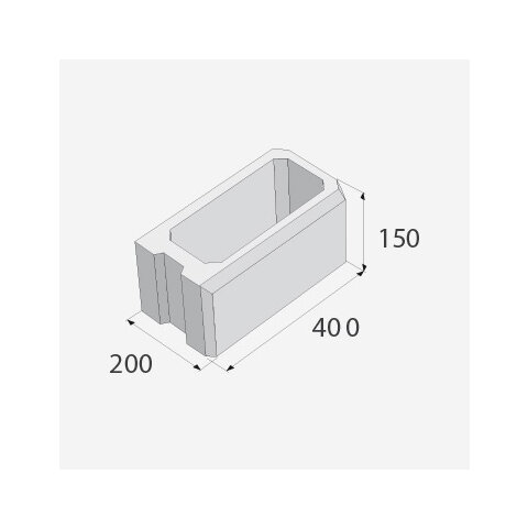 SIMPLE BLOCK tvarovka ukončujúca celá HX 2/20/AF hladký tehlový