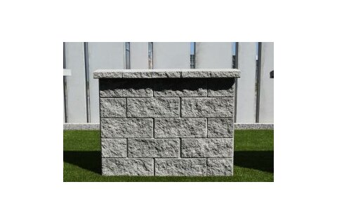 Tvárnica CASSER DUO 3B stĺpový prvok 3-strany štiepané 40x20x15 cm white-shadow