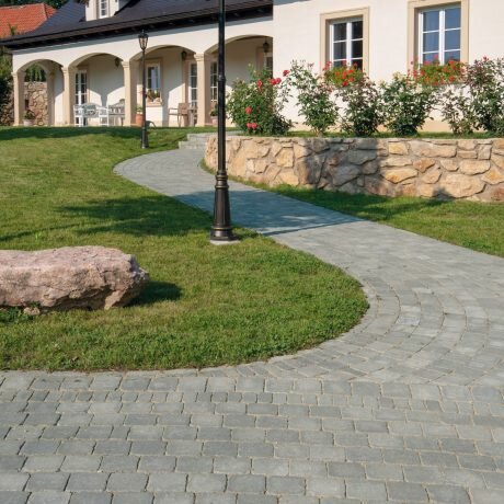 Zámková Dlažba CASTELLO® ANTICO 12,5/12,5/6cm sivo-čierna melírovaná